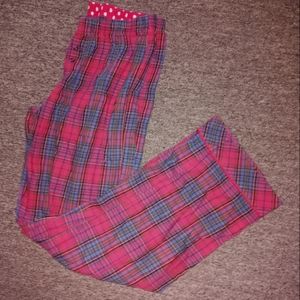 Victoria Secret red plaid cotton pajama pants size small